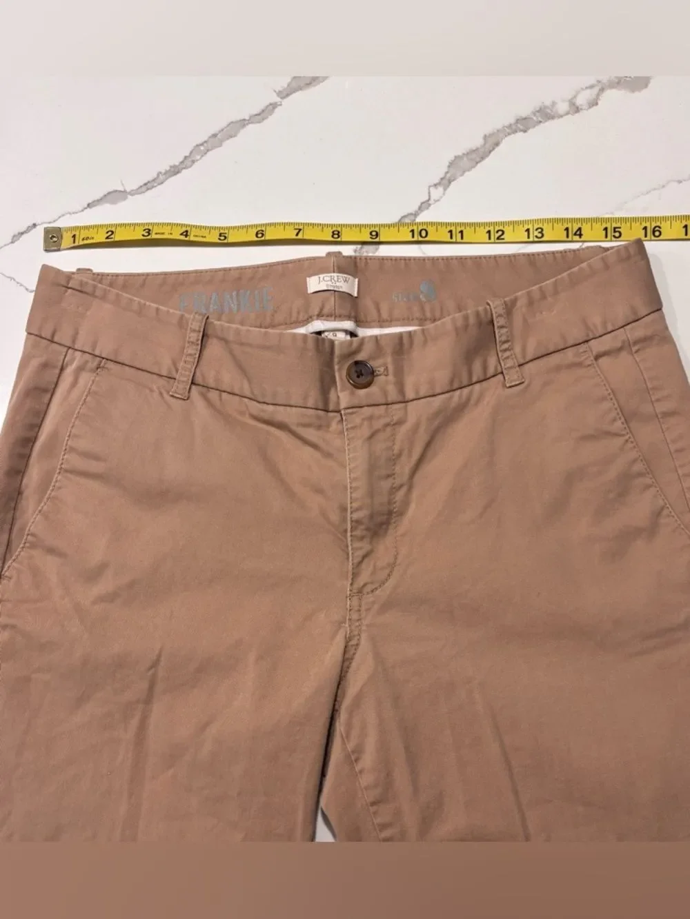 J. Crew Frankie Stretch Brown Chinos in Saddle Tan Color Size 8 Women’s
